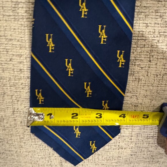 University of Alaska Fairbanks UFA Silk Tie NCAA College Basketbal Football Blue - Picture 4 of 10